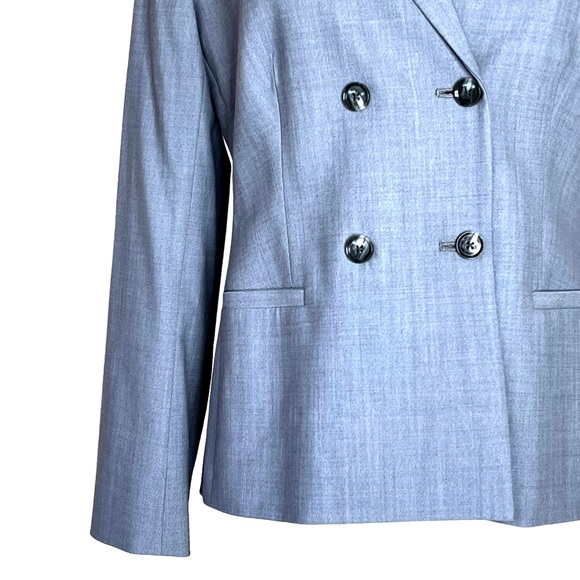 Banana Republic Grey Double Breasted Wool Blazer- 4 - Picture 3 of 5